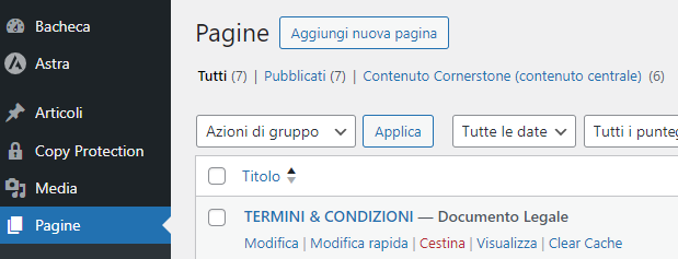 COMPLIANZ CREA PAGINA