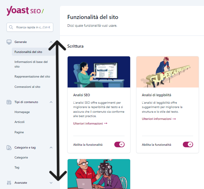 YOAST SEO IMPOSTAZIONI